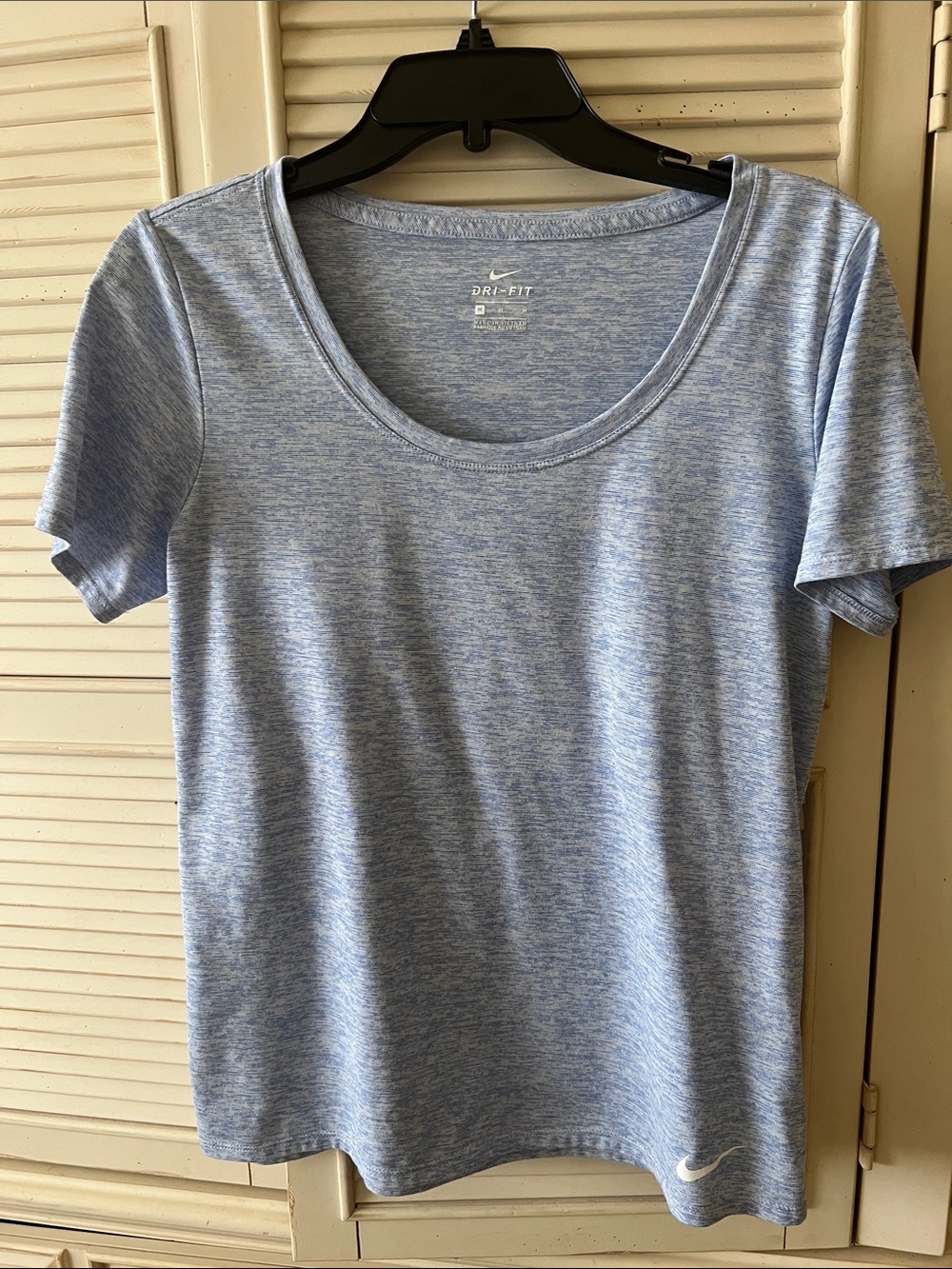 Nike Light Heather Blue Dri-FIT Scoop Neck Short Sleeve Tee